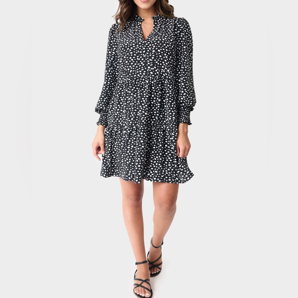 Gibsonlook Long Sleeve Mini Dress with Pockets - Small